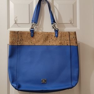 Womens Ralp Lauren blue cork hand bag